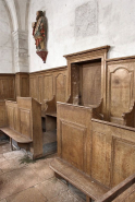 Lambris de revêtement et bancs du choeur. © Région Bourgogne-Franche-Comté, Inventaire du patrimoine