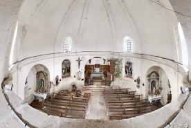 Vue intérieure depuis la tribune. © Région Bourgogne-Franche-Comté, Inventaire du patrimoine