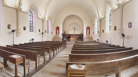 Vue intérieure depuis l'entrée. © Région Bourgogne-Franche-Comté, Inventaire du patrimoine