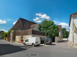 Chevet de la chapelle vu depuis la rue. © Région Bourgogne-Franche-Comté, Inventaire du patrimoine