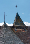 Bâtiment principal : toit de l'abside et clocheton. © Région Bourgogne-Franche-Comté, Inventaire du patrimoine
