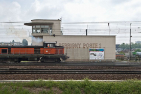 Elévation ouest ave matériel roulant. © Région Bourgogne-Franche-Comté, Inventaire du patrimoine