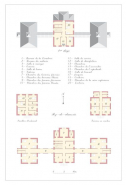 Plan du rez-de-chaussée et de l'étage avec légende des pièces, d'après un plan original. © Région Bourgogne-Franche-Comté, Inventaire du patrimoine