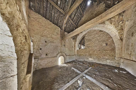 Ancienne chapelle : pièce aménagée à l'étage. © Région Bourgogne-Franche-Comté, Inventaire du patrimoine