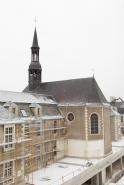 Vue sur la chapelle, vers le Nord, pendant le chantier. © Région Bourgogne-Franche-Comté, Inventaire du patrimoine