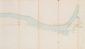 La Seille : profils de Louhans à La Truchère. Détail du port de Louhans. (Archives VNF-direction territoriale Centre-Bourgogne ; subdivision de Montceau-les-Mines) © Région Bourgogne-Franche-Comté, Inventaire du patrimoine