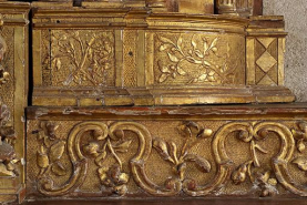 Détail des gradins. © Région Bourgogne-Franche-Comté, Inventaire du patrimoine