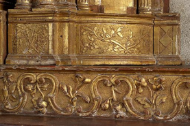 Détail des gradins. © Région Bourgogne-Franche-Comté, Inventaire du patrimoine