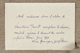 Revers du tableau représentant Saint Augustin (?). © Région Bourgogne-Franche-Comté, Inventaire du patrimoine