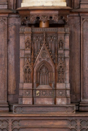 Autel-retable droit, détail du tabernacle. © Région Bourgogne-Franche-Comté, Inventaire du patrimoine