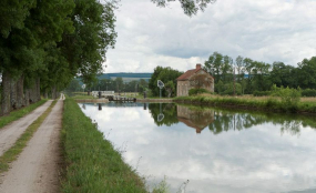 Vue d'ensemble du site d'écluse. © Région Bourgogne-Franche-Comté, Inventaire du patrimoine