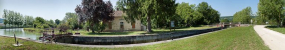 Vue d'ensemble du site d'écluse. © Région Bourgogne-Franche-Comté, Inventaire du patrimoine