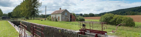 Vue d'ensemble du site d'écluse. © Région Bourgogne-Franche-Comté, Inventaire du patrimoine