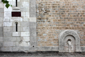 Le réservoir, détail de la façade sur rue. © Région Bourgogne-Franche-Comté, Inventaire du patrimoine
