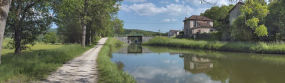 Le pont isolé de Crugey vu d'amont. © Région Bourgogne-Franche-Comté, Inventaire du patrimoine