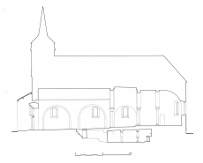 Coupe longitudinale. © Région Bourgogne-Franche-Comté, Inventaire du patrimoine