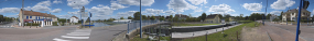 360° sur l'échelle d'écluses depuis avant le pont sur l'écluse 01. © Région Bourgogne-Franche-Comté, Inventaire du patrimoine