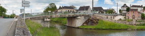 Vue d'aval. On voit à droite, la maison de garde (IA71002421). © Région Bourgogne-Franche-Comté, Inventaire du patrimoine