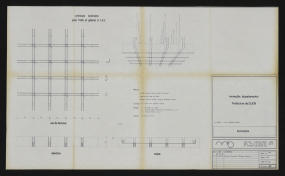 Elévation perspective, plan et coupe des luminaires, 15 février 1979. Boyer, Michel (architecte d'intérieur) (Archives départementales de la Côte-d'Or, Dijon, 32 J 106) © CD21/F.PETOT/2014