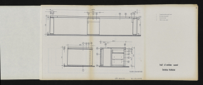 Carnet de détails et principes - hall d'entrée ouest : bureau des hôtesses, coupe et élévations, 13 novembre 1978. Boyer, Michel (architecte d'intérieur) (Archives départementales de la Côte-d'Or, Dijon, 32 J 106) © CD21/F.PETOT/2014