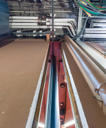 Salle des Assemblées : vue du système de rails pour faire coulisser manuellement la cloison. © Région Bourgogne-Franche-Comté, Inventaire du patrimoine