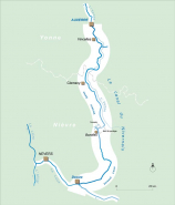 Carte générale schématique du canal du Nivernais. © Région Bourgogne-Franche-Comté, Inventaire du patrimoine