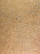 Dalle funéraire, 1624 : détail du décor. © Région Bourgogne-Franche-Comté, Inventaire du patrimoine