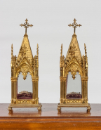 Vue d'ensemble des deux châsses-reliquaires. © Région Bourgogne-Franche-Comté, Inventaire du patrimoine