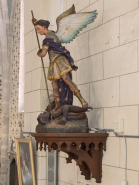 Saint Michel ailé terrassant un dragon. © Région Bourgogne-Franche-Comté, Inventaire du patrimoine