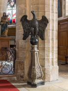Aigle-lutrin de droite : vue d'ensemble. © Région Bourgogne-Franche-Comté, Inventaire du patrimoine