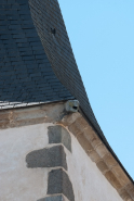 Détail d'une gargouille du clocher. © Région Bourgogne-Franche-Comté, Inventaire du patrimoine