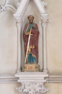 Statue de saint Paul à droite du choeur. © Région Bourgogne-Franche-Comté, Inventaire du patrimoine