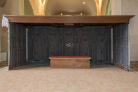 Revers de l'autel. © Région Bourgogne-Franche-Comté, Inventaire du patrimoine