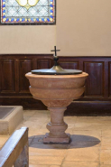 Fonts baptismaux : vue d'ensemble. © Région Bourgogne-Franche-Comté, Inventaire du patrimoine
