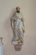 Statue d'un saint à droite de l'autel sud. © Région Bourgogne-Franche-Comté, Inventaire du patrimoine