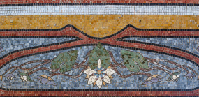 Bordure, détail, nénuphar. © Région Bourgogne-Franche-Comté, Inventaire du patrimoine