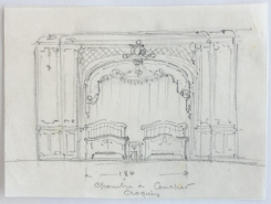 Projet d'alcôve pour la grande chambre. © Région Bourgogne-Franche-Comté, Inventaire du patrimoine