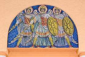 Chapelle revêtement mural tympan © Région Bourgogne-Franche-Comté, Inventaire du patrimoine