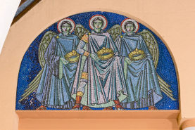 Chapelle revêtement mural tympan © Région Bourgogne-Franche-Comté, Inventaire du patrimoine