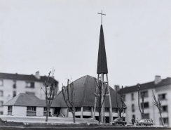 Maquette église immeuble à logements clocher © Région Bourgogne-Franche-Comté, Inventaire du patrimoine
