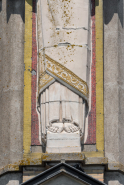 Église clocher sculpture bas-relief © Région Bourgogne-Franche-Comté, Inventaire du patrimoine