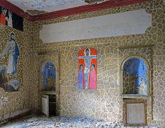 Prison chapelle peinture monumentale niche-crédence © Région Bourgogne-Franche-Comté, Inventaire du patrimoine