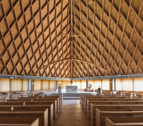 Église choeur nef charpente autel ambon fonts baptismaux © Région Bourgogne-Franche-Comté, Inventaire du patrimoine