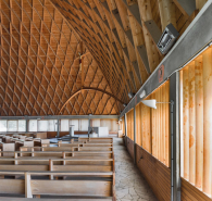 Église choeur nef charpente autel ambon fonts baptismaux © Région Bourgogne-Franche-Comté, Inventaire du patrimoine