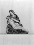 Vierge de Pitié en bois : vue de face. © Région Bourgogne-Franche-Comté, Inventaire du patrimoine
