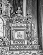 Détail : aile latérale droite du tabernacle tournant. © Région Bourgogne-Franche-Comté, Inventaire du patrimoine