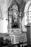 Vue de l'autel-retable latéral droit. © Région Bourgogne-Franche-Comté, Inventaire du patrimoine