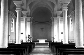 Nef et choeur vus depuis l'entrée. © Région Bourgogne-Franche-Comté, Inventaire du patrimoine