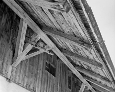 Charpente de l'avant-toit. © Région Bourgogne-Franche-Comté, Inventaire du patrimoine
