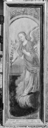Panneau droit, recto : Ange de l'Annonciation. © Région Bourgogne-Franche-Comté, Inventaire du patrimoine